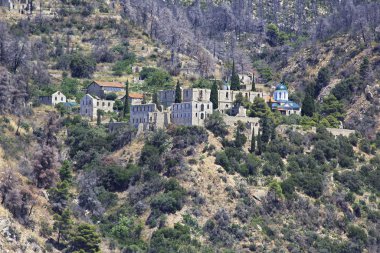 Konstamonitou monastery. Holy Mount Athos. clipart