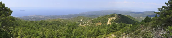 Panorama da bela costa do Egeu . — Fotografia de Stock