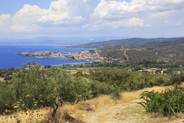 Neos Marmaras en la costa del Egeo . — Foto de Stock