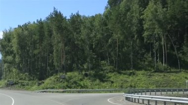 Altay Kray yollar seyahat. Rusya.