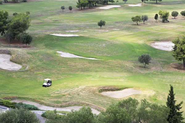 A Porto Carras Grand Resort gyönyörű golfpálya. Sithonia. — Stock Fotó