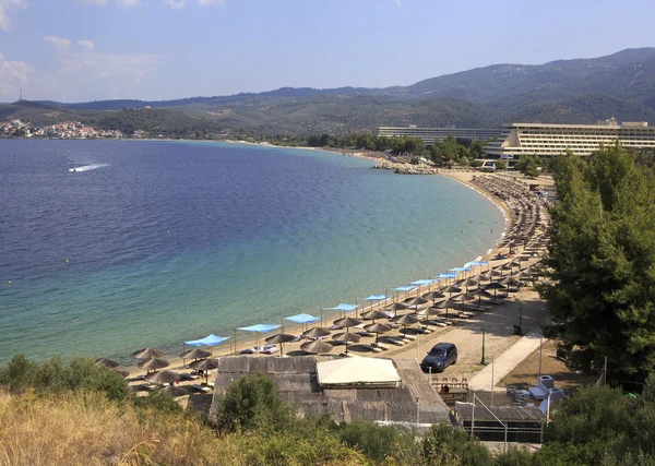 Paid beach of Porto Carras — Stock Photo, Image