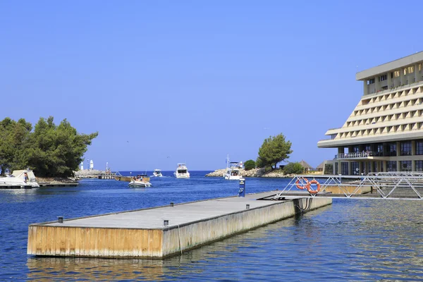 Marina para barcos de recreio perto de Porto Carras Meliton . — Fotografia de Stock