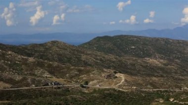 Panorama Ege'nin. Mount Athos görünümünü. Sithonia Yarımadası. Kuzey Yunanistan.