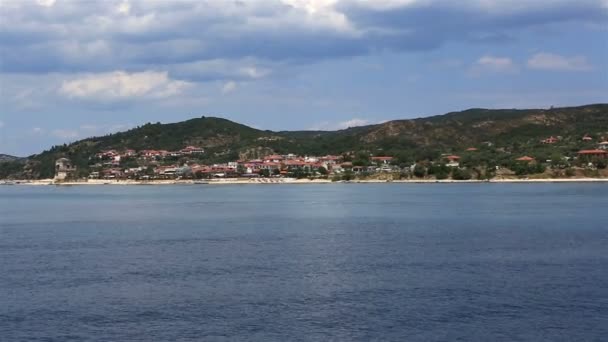 Ouranoupoli en la península de Athos . — Vídeo de stock