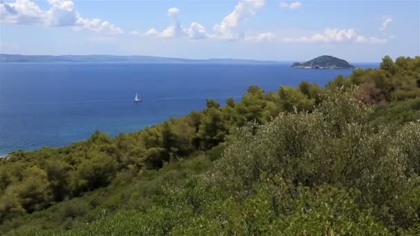 Isla Kelyfos en el Mar Egeo . — Vídeo de stock