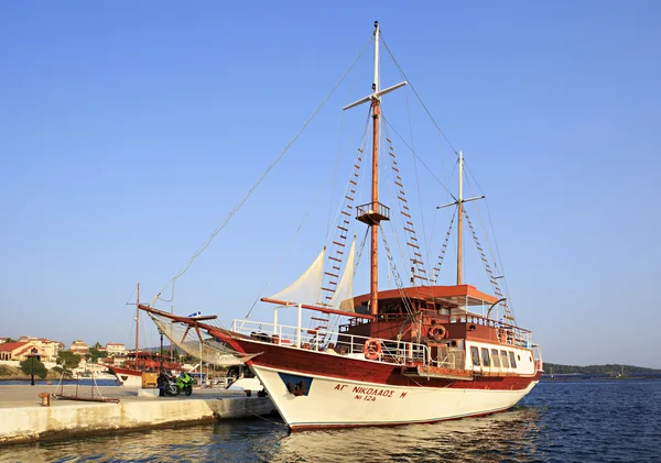 Élvezetes jacht az Égei-tengeren. — Stock Fotó