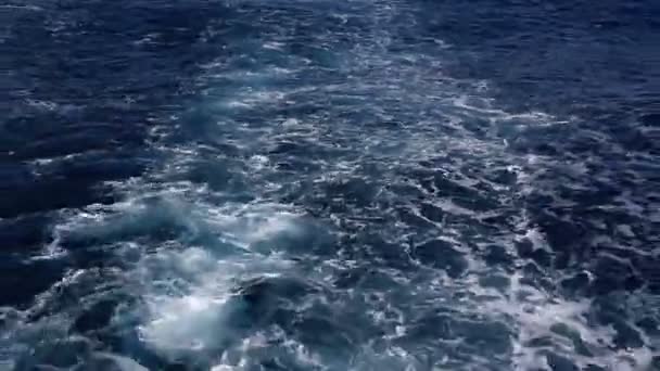 Следы корабля в Эгейском море . — стоковое видео