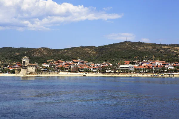 Ouranoupoli en la costa de Athos en Grecia . —  Fotos de Stock