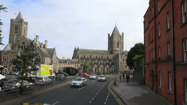 Catedral da Igreja de Cristo em Dublin — Vídeo de Stock