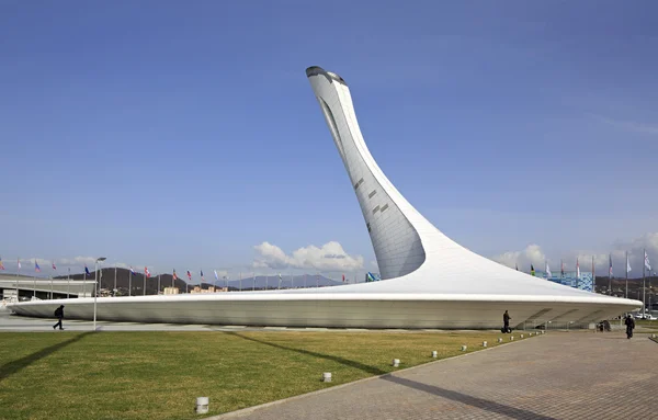 Kom de Olympische vlam in Sotsji. — Stockfoto