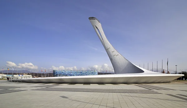 Miskę Płomień olimpijski w Soczi. — Zdjęcie stockowe