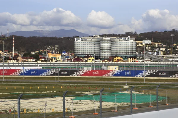 Rostrum di Sochi International Street Circuit . — Foto Stock