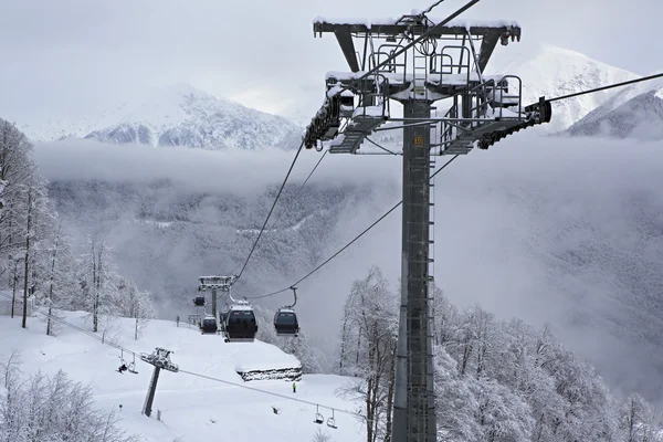 Ski lift in Rosa Khutor Alpine Resort — Stock Photo, Image