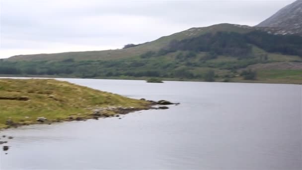 Lake in the National park Connemara. — Stock Video