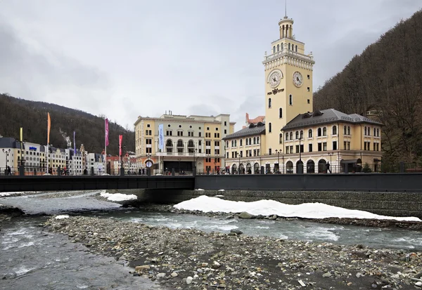 Ayuntamiento de Rosa Khutor Alpine Resort . — Foto de Stock