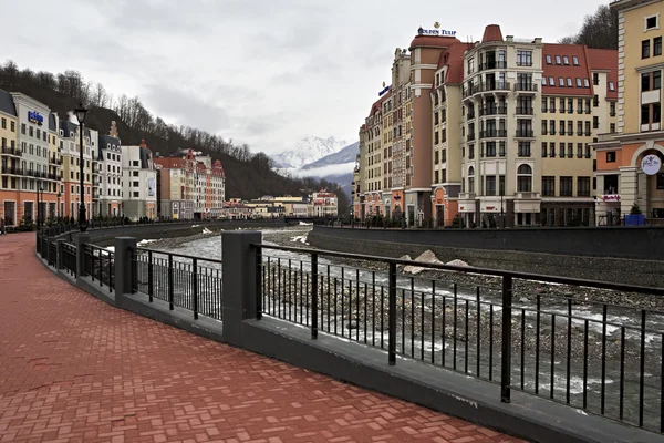 Valle Rosa nel comprensorio sciistico alpino — Foto Stock