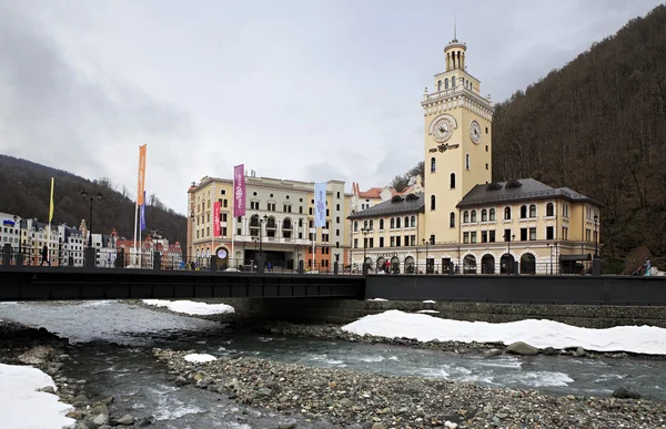 市政厅在罗莎 · 德鲁日阿尔卑斯山度假胜地 — 图库照片