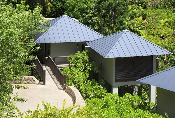 Villas sur l'hôtel Raffles Praslin Seychelles . — Photo