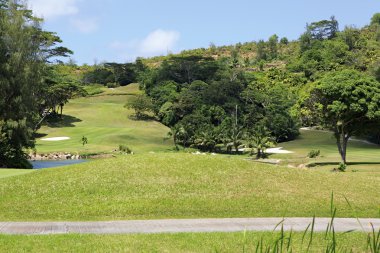 Constance Lemuria Resort güzel golf sahası.
