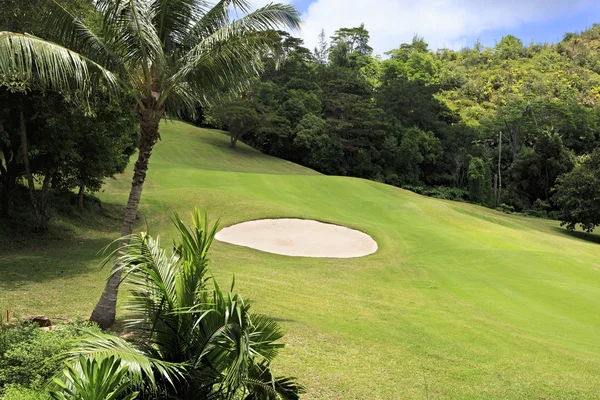 Krásné golfové hřiště v letovisku Lemuria Constance. — Stock fotografie