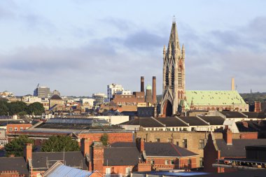 Sabah görünümü Dublin şehir merkezinin.