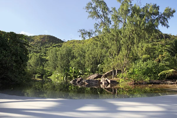 해변 안 세 라치오에 아름 다운 호수 — 스톡 사진