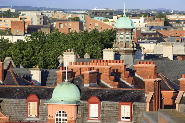 Sabah görünümü Dublin şehir merkezinin.