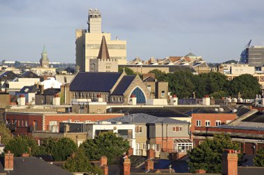 Sabah görünümü Dublin şehir merkezinin.