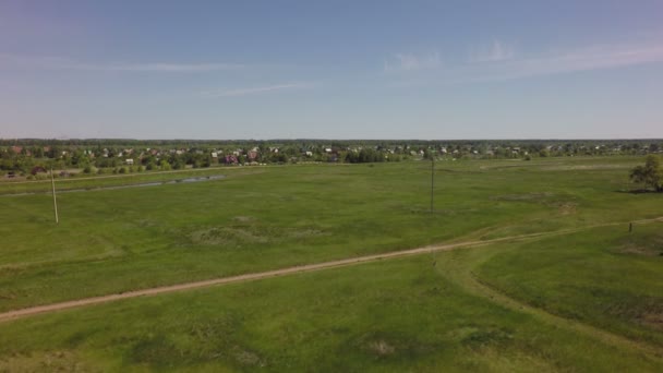 Terreno rural com áreas suburbanas . — Vídeo de Stock