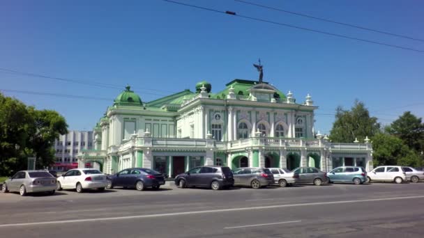 Teatro accademico di stato di Omsk. — Video Stock