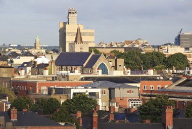Sabah görünümü Dublin şehir merkezinin.