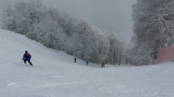 Pistas de esquí en Rosa Khutor Alpine Resort — Vídeo de stock