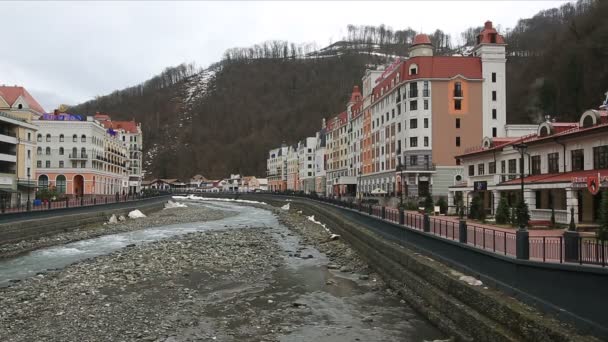 Estância alpina de rosa khutor — Vídeo de Stock