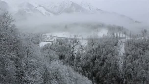 Panorama över Rosa Khutor Alpine Resort — Stockvideo