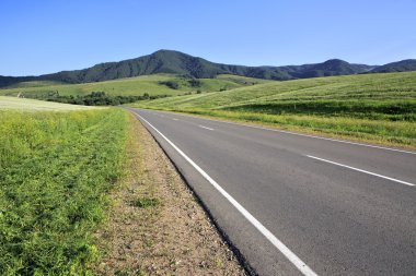 Tarım alanları arasında güzel yol.