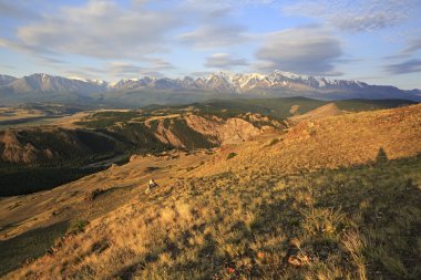 Kurai Bozkır ve Kuzey Chuya ridge şafak.