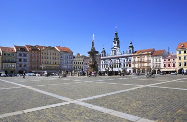 Ceske Budejovice tarihi merkezi kare.