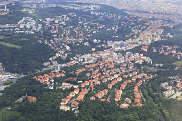 Vue de l'avion à la région de Prague . — Photo