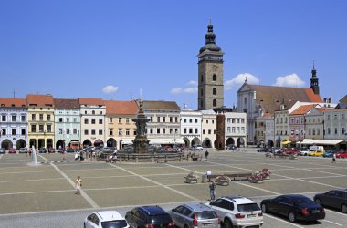 Ceske Budejovice tarihi merkezi kare.