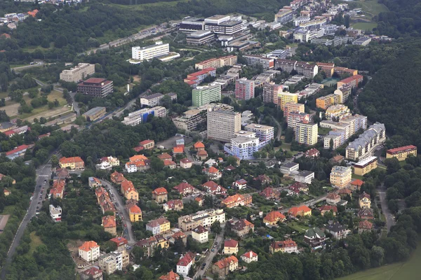 Vue de l'avion à la région de Prague . — Photo