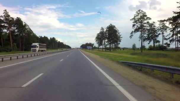 Reisen auf der Route der Region Altai. — Stockvideo