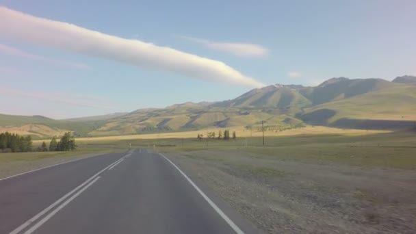 Kurai-Steppe und nördlicher Chuya-Rücken im Morgengrauen. — Stockvideo