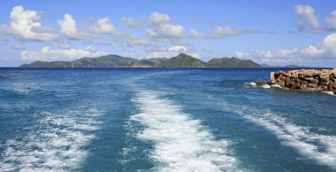 Hint Okyanusu'nda güzel Praslin ada.