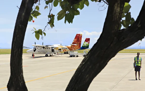 Авиакомпании на Сейшельских островах . — стоковое фото