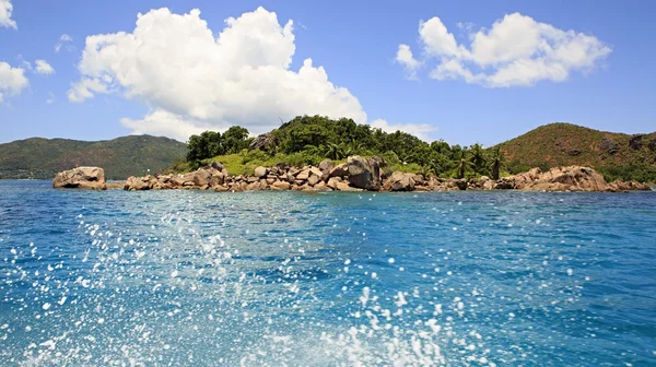 Vackra Curieuse Island i Indiska oceanen. — Stockfoto