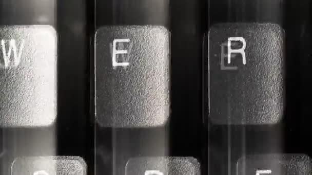 Tastaturfolgen. Nahaufnahme. — Stockvideo