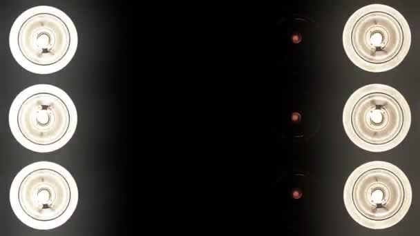 Les projecteurs clignotent. Boucle .