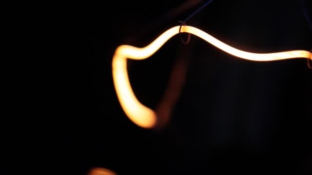 Light bulb flickering. Close up. — Stock Video