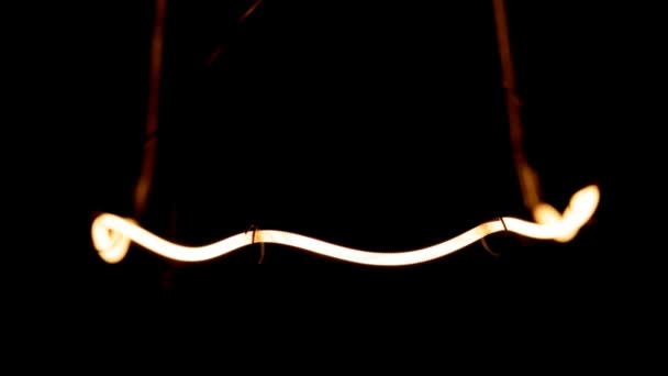 Lampje flikkeren. Close-up. — Stockvideo